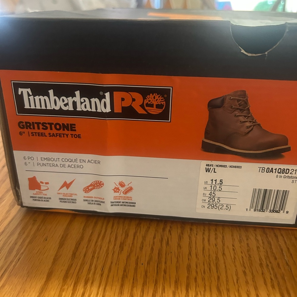 Timberland Brown Boots Rugged Steel safety toe, black Durable Ankle-Height